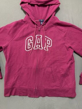 GAP Women’s Magenta Full-Zip Hoodie with Logo